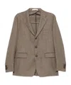 Tagliatore Houndstooth-pattern Single-breasted Blazer In Brown