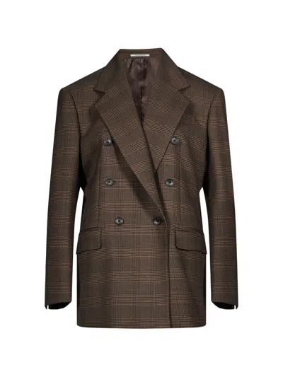 Tagliatore Loreley Check-pattern Suit In Brown