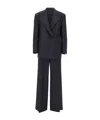 Tagliatore Loreley Pinstripe Double-breasted Suit In Blue