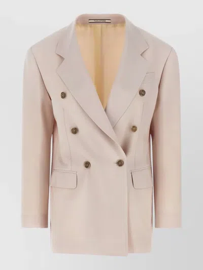 Tagliatore Loreley Tailored Jacket Notch Lapel Design In Pink