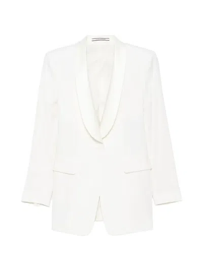 Tagliatore Lou Shawl-lapel Suit In White