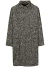 Tagliatore Gray Cotton Blend Coat