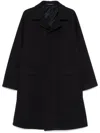 Tagliatore Blue Wool Blend Coat In Blue