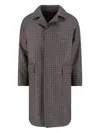Tagliatore Houndstooth Pattern Jacket With Structured Collar And Flap Pockets In Gray