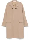 Tagliatore Long Length Trench Coat With Side Pockets In Neutrals