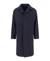 Tagliatore Blue Jacket With Classic Collar And Concealed Button Placket In Blue
