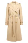 Tagliatore 'luanne' Belted Double-breasted Coat In Neutral