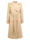 Tagliatore 'luanne' Belted Double-breasted Coat In Beige