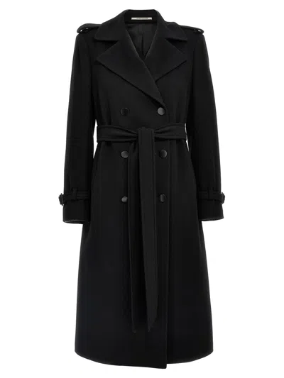 Tagliatore 'luanne' Long Double-breasted Coat In Black