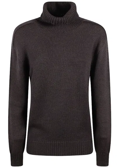 Tagliatore Luxurious 100% Wool Sweater In Brown