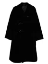 Tagliatore Toggle-fastening Wool Coat In Black