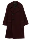 Tagliatore Toggle-fastening Patch-pocket Coat In Red