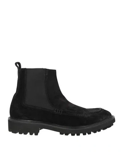 Tagliatore Man Ankle Boots Black Size 11 Leather