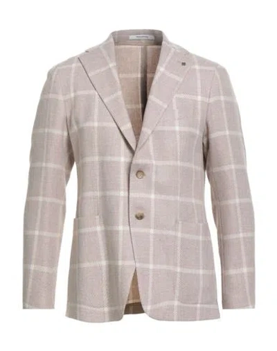 Tagliatore Man Blazer Beige Size 38 Virgin Wool, Polyamide In Neutral