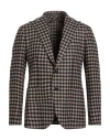 Tagliatore Man Blazer Beige Size 38 Virgin Wool, Polyamide In Gray