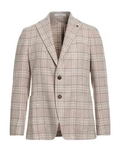 Tagliatore Man Blazer Beige Size 42 Virgin Wool, Silk In Neutral