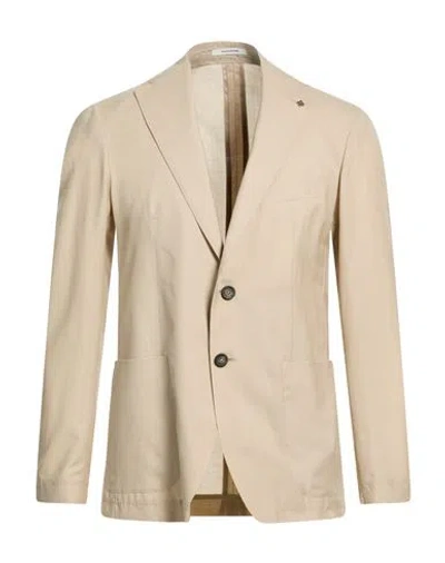 Tagliatore Man Blazer Beige Size 46 Virgin Wool, Silk In Neutral