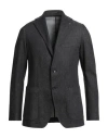 Tagliatore Man Blazer Black Size 38 Cotton, Polyethylene, Polyurethane In Black