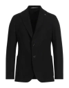 Tagliatore Man Blazer Black Size 38 Polyester, Virgin Wool, Acrylic In Black