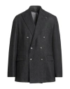 Tagliatore Man Blazer Black Size 42 Cotton, Polyurethane In Black