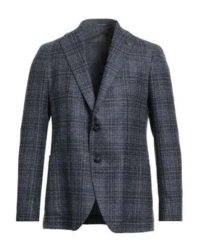 Tagliatore Check Jacket In Blue