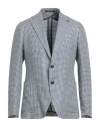 Tagliatore Man Blazer Blue Size 40 Linen, Virgin Wool