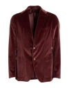 Tagliatore Man Blazer Brick Size 40 Cotton, Elastane In Red
