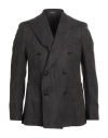 Tagliatore Man Blazer Brown Size 40 Virgin Wool, Silk, Cotton, Polyamide In Gray