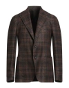 Tagliatore Man Blazer Brown Size 44 Virgin Wool, Acetate, Polyamide In Brown