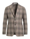 Tagliatore Man Blazer Camel Size 38 Virgin Wool, Polyamide In Black