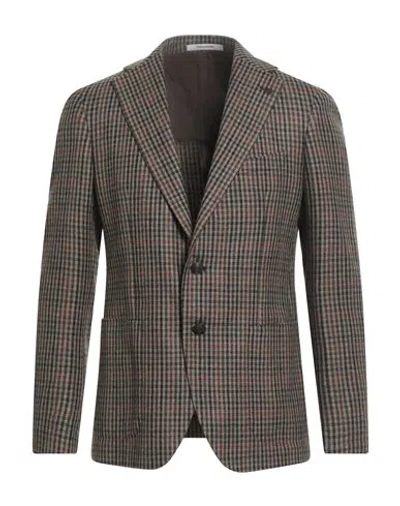 Tagliatore Man Blazer Camel Size 40 Super 110s Wool In Brown