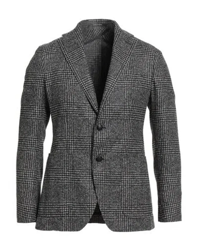 Tagliatore Montecarlo Checked Jacket In Gray