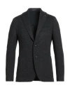 Tagliatore Man Blazer Charcoal Size 36 Polyester, Virgin Wool, Acrylic In Black