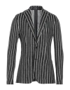 Tagliatore Man Blazer Charcoal Size 38 Linen, Cotton, Polyamide In Grey
