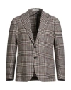 Tagliatore Montecarlo Checked Jacket In Brown