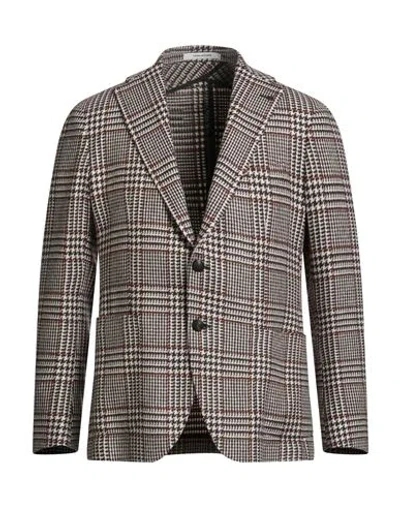 TAGLIATORE TAGLIATORE MAN BLAZER CHOCOLATE BROWN SIZE 38 VIRGIN WOOL, POLYAMIDE