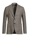 Tagliatore Man Blazer Dark Brown Size 38 Virgin Wool In Brown