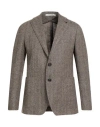 Tagliatore Man Blazer Dark Brown Size 38 Wool In Gold