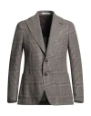 Tagliatore Man Blazer Dark Brown Size 40 Wool, Alpaca Wool, Silk In Black