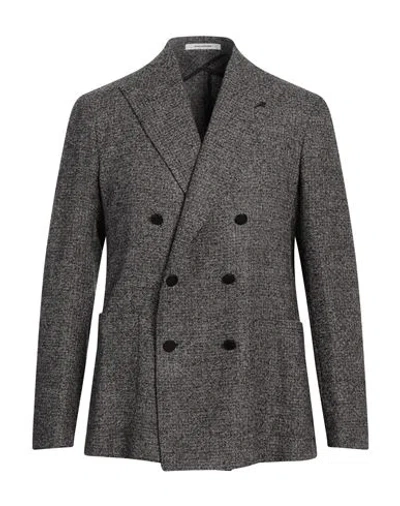 Tagliatore Man Blazer Dark Brown Size 44 Wool, Polyamide, Acrylic