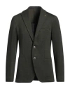 Tagliatore Man Blazer Dark Green Size 38 Polyester, Virgin Wool, Acrylic