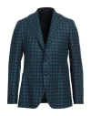 Tagliatore Man Blazer Deep Jade Size 44 Virgin Wool In Green