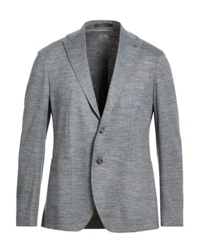 Tagliatore Man Blazer Grey Size 38 Virgin Wool, Acrylic, Polyester In Gray