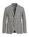 Tagliatore Man Blazer Grey Size 42 Virgin Wool In Gray