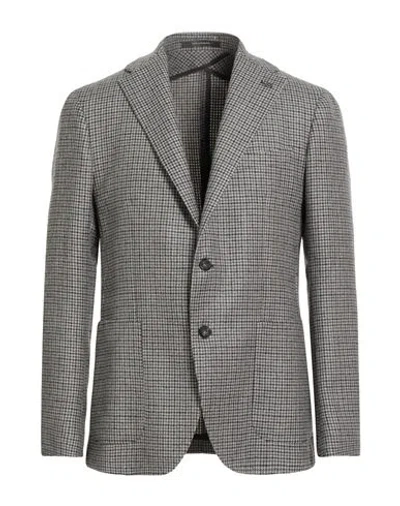 Tagliatore Man Blazer Grey Size 42 Virgin Wool In Gray
