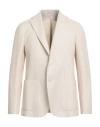 Tagliatore Man Blazer Ivory Size 38 Virgin Wool, Polyamide In Neutral