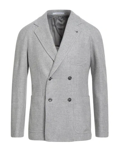 Tagliatore Man Blazer Light Grey Size 38 Virgin Wool, Polyamide In Gray