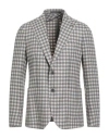 Tagliatore Man Blazer Light Grey Size 38 Virgin Wool, Polyamide In Gray