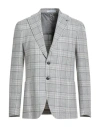 Tagliatore Man Blazer Light Grey Size 42 Wool, Silk In Gray