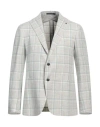 Tagliatore Man Blazer Light Grey Size 38 Virgin Wool, Silk In Grey